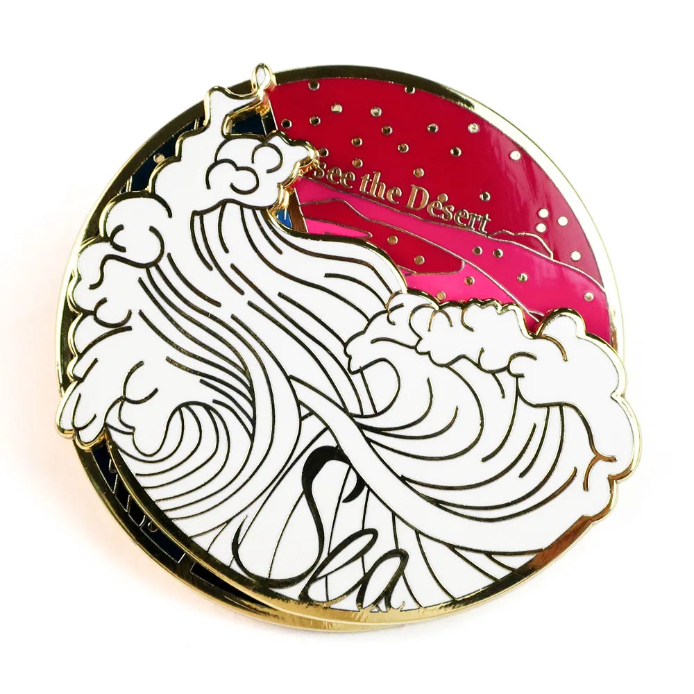 Funny Round Spin Lapel Pin Custom Spinning Hard Enamel Pins for Clothing