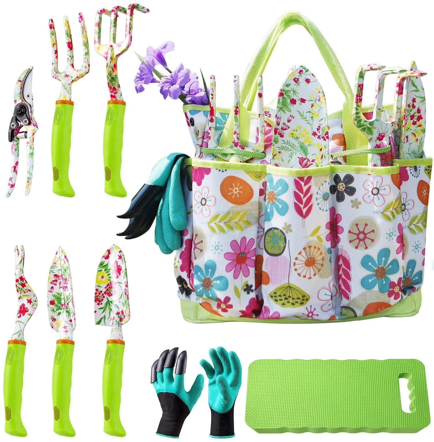 Durable Good Quality 6 Pcs Heavy Duty Hand Tool Kit Gardening Gifts for Women/parent Garden Tool Set