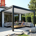 Customizable RGB Lights Waterproof Aluminum Louvered S Pergola for Garden Patio Balcony Application
