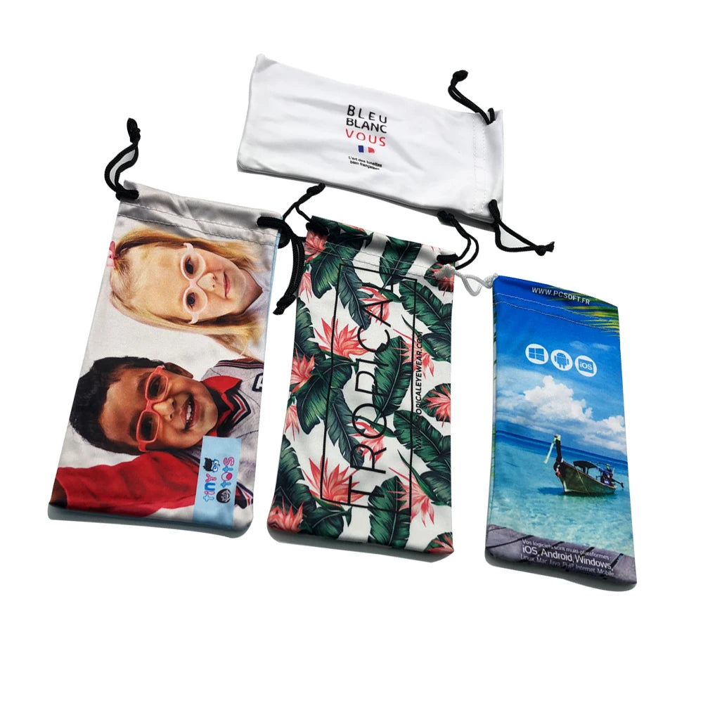 Portable ECO-friendly Microfiber Glasses Pouch Sunglasses Soft  case