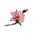 Custom Twill Iron Embroidery Flower Patch for Hat Decorations Plastic Fabric Embroidered Logo Label Include Alphabet Heart