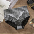 Soft Lace Breathable High Waist Panties Comfortable Seamless Short Shaper Anti Friction Briefs with Solid Pattern