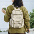 Fashion Oxford Causal Backpack Letter Breathable Polyester Waterproof Zipper Small Size Unisex School Student Teenager Travel