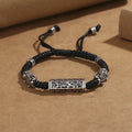 Men's Vintage Buddhist Six Words Wealth PiXiu Bracelet Amulet Handwoven FengShui Fashion Charm Bracelets De Luxe Style