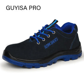 GUYISA PRO Accept Custom Safety Shoes Wear-resistant Steel Bottom Plate Construction Site Anti-puncture Steel Toe Safety Work Sh