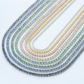 Hip Hop Women Men White champagne Black Blue Green Colored Vvs Ice Out Gra Diamond Moissanite Jewelry Tennis Necklace Link Chain