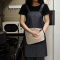 Hot Sale Cotton Polyester Material Sleeve Home Removable Towel Kitchen Striped Apron With Pocket