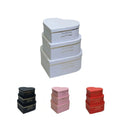 Gold-embossed Heart-shaped Three-piece Gift Box Wedding Gift Box Heart-shaped Hand-held Flower Box