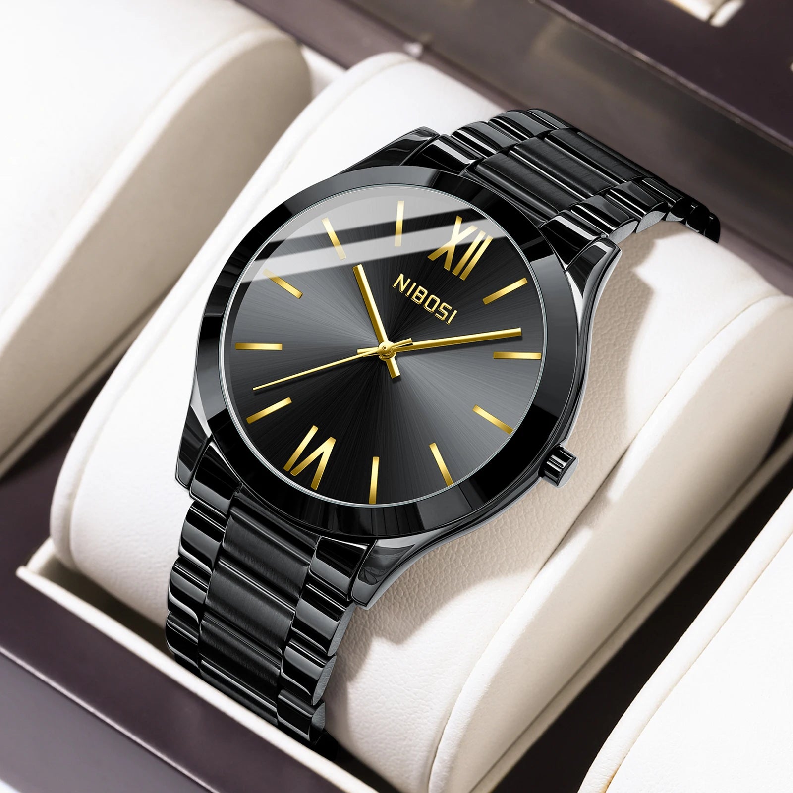 NIBOSI 2692 Mens Watches Stainless Steel Men Wrist Watch Casual Luxury Waterproof Sport Watch for Men Quartz Relogio Masculino