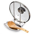Wholesale  Stainless Steel Spoon Spatula Rest and Lid Holder for Kitchen Pot Cover Spoon Chopsticks Storage Rack Holder