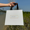 Wholesale Custom Window Paper Bags with Handle Luxury Retail Gift Packaging for Clothing and Jewelry