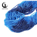 Zhe Ying Wholesale 2mm 3mm Round Faceted Crystal Beads Natural Stone Hydro Beads Loose Rondelle Glass Beads for Jewelry Making