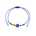 Bohemian Seed Glass Bead Heart Evil Eyes Beach Knitting Bracelet GMB013