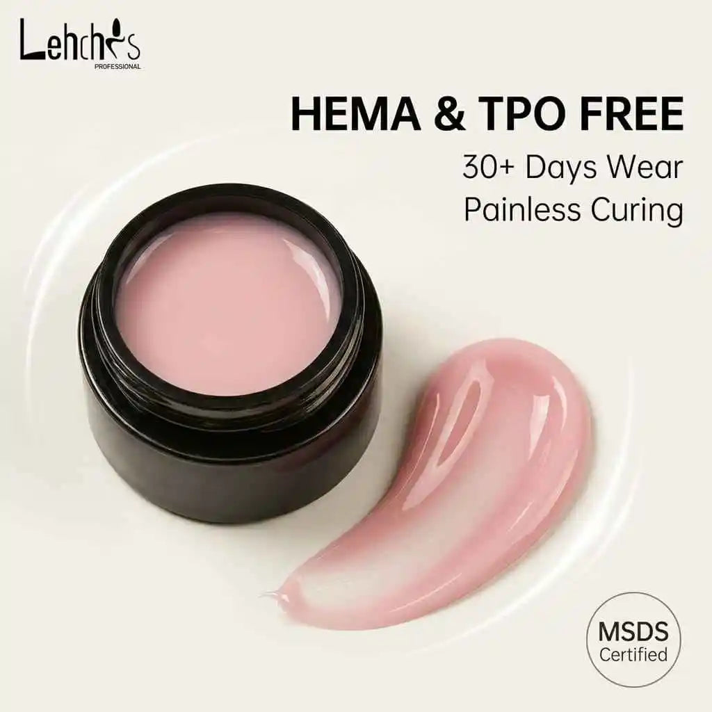 Lehchis HEMA TPO FREE Nude Builder Extension Nail Gel for Nail Supplies Wholesale Salon Set 16 Colors Gel Nail Polish Set