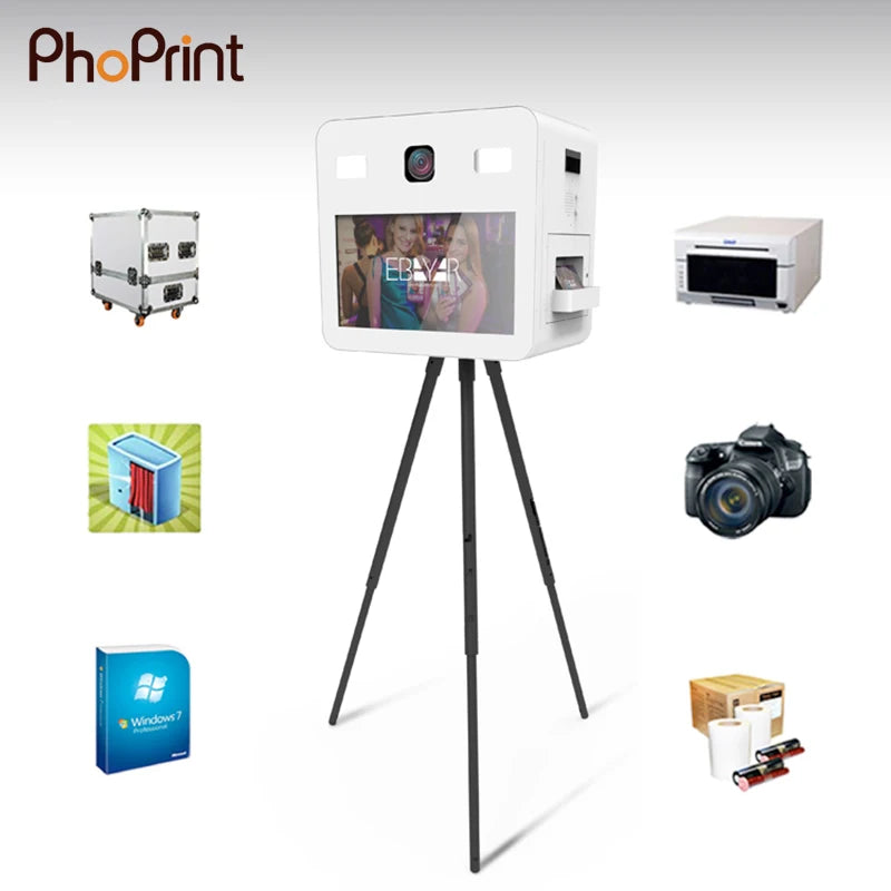 10mm  Thickness Tempered Glass Portable Photo Booth for  Weeding