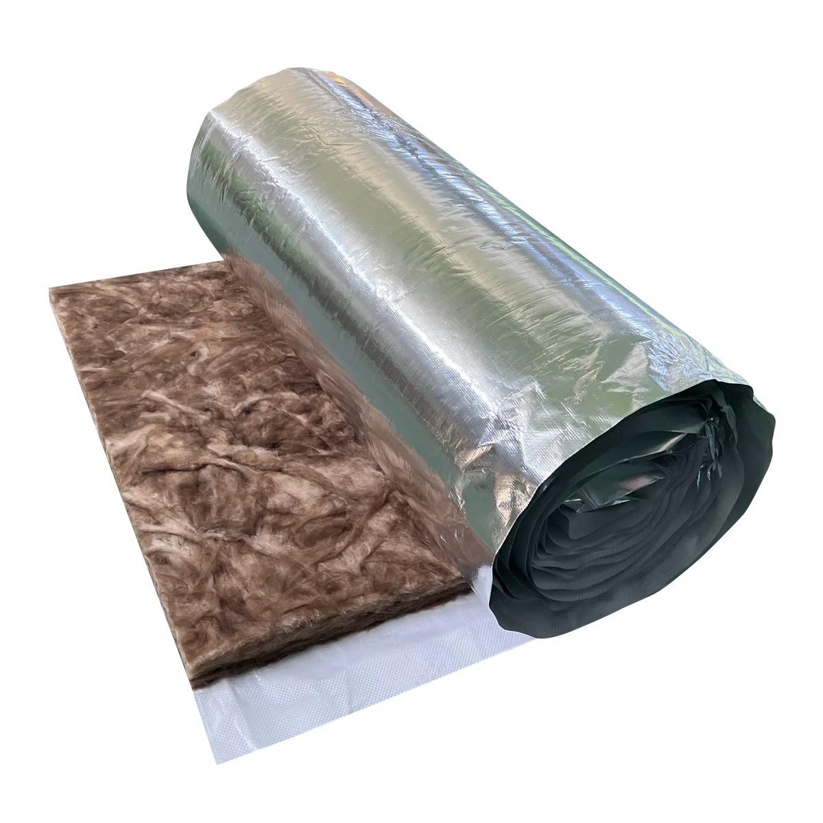 Excellent Eco Formaldehyde-free Brown Fiber Glass Wool Glasswool Iso Roof Insulation Building Material Sarking Backed Insulation
