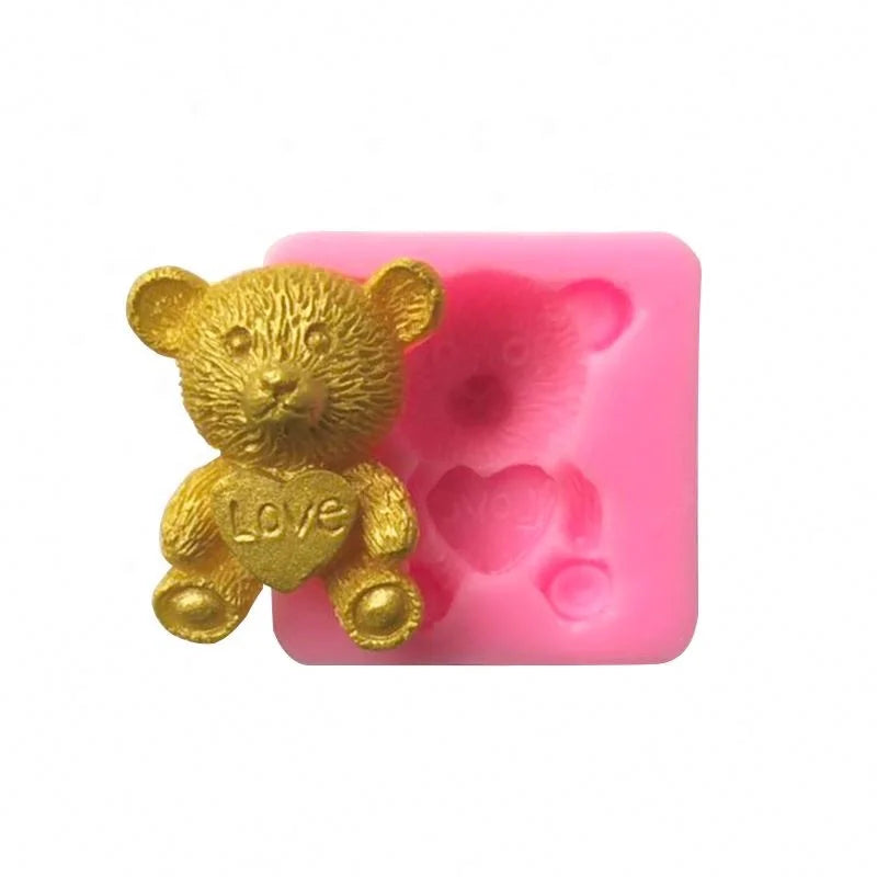 Hengya Silicone Chocolate Mold Fondant Mermaid Tail Cake Tools Sugar Lace Mold 3D With Single Bear Shape. Silicone Moulds LFGB