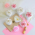 Nordic Style Small Ceramic Jewelry Storage Jar Hand-Painted Heart-Shaped Flowers with Lid Creative Pottery & Enamel Design