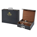 Packaging Box Wine Bottle Packaging Gift Box Leather Gift 2 in 1 Bottles Box with Opener Accessories for Wedding Housewarming