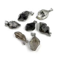 Wholesale Natural Crystal 925 Silver Herkimer Diamond Pendant DIY Instagram Popular Style Clavicle Chain