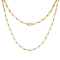 Wholesale Stainless Steel Jewelry 14K Gold Plated Stick Link Chain Necklace