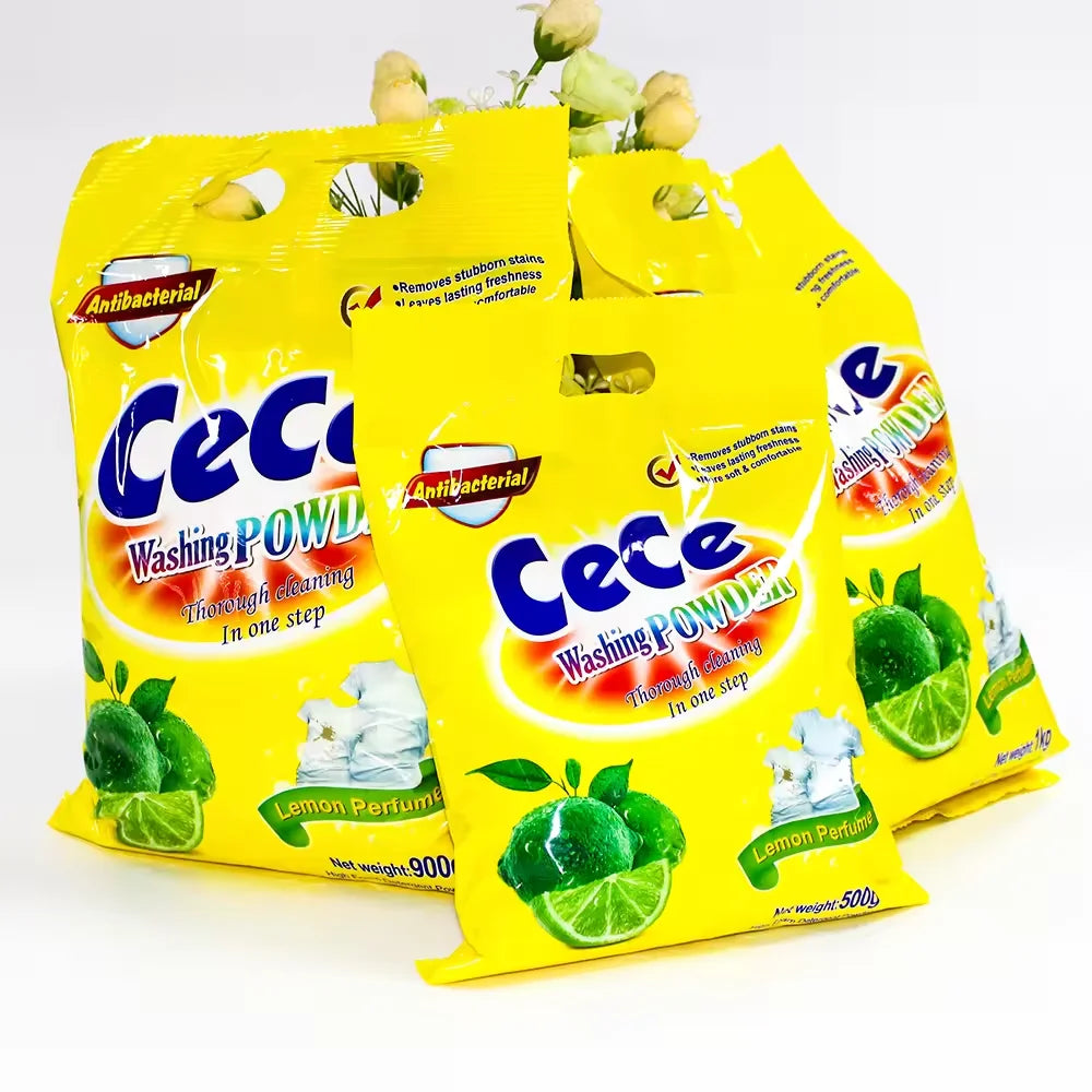 FREE SAMPLE 1 TON LAVENDER DISPOSABLE WASHING POWDER BEST SELLING DETERGENT for APPAREL WHOLESALE