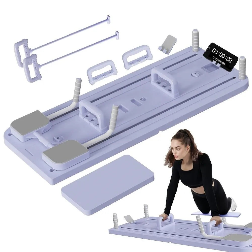 6 in 1 Multi-Purpose Foldable Pilates Reformer Board Set With Timer Pilates Equipment for Home