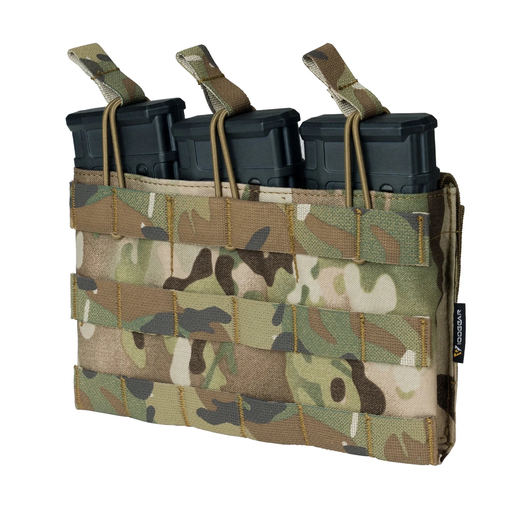 IDOGEAR 500D Nylon Open Top Hunting Triple Mag Pouch 5.56 M4 Magazine Pouch Tactical Molle Mag Carrier