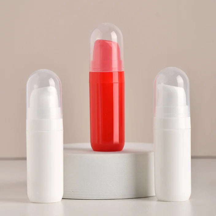 Custom Silk Screen logo Lotion Pump Airless Bottle 10ml Empty PP Plastic Sunscreen Serum Skincare Cosmetic Packaging