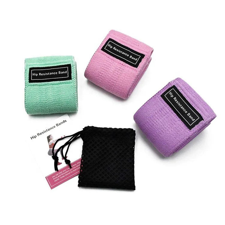 PINJIAN Wholesale Gym Trainer Custom Printed Resistance Fabric Exercise Bands for Fitness & Workout Loop Yoga Resistance Bands