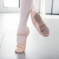 Wholesale OEM Elastic Adults Kids Genuine Leather Full Sole Soft Ballet Shoes for Girls Women Black/Pink Spring Summer Autumn