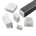 White Plastic Square Tube Plugs Black Anti-Slip Eco-Friendly End Plugs Inserts for Furniture Pads and Hardwood Floor Protection MegaBDM