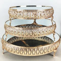 European-style Wedding Props Iron Cake Rack Home Decoration Metal Tray Party Dessert Ornaments Mirror Tray