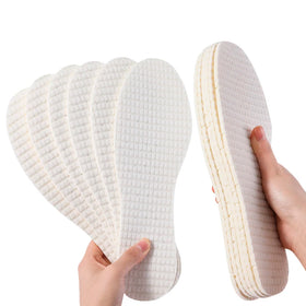 Hot Selling 4D Insole Foam Latex Custom White Sweat Absorbent Toweling Terry Cloth Shoe Latex Insoles for Shoes