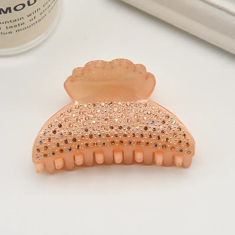 Full Rhinestone Acrylic  European and American Style Wedding Bridesmaid Gift Hair Claw Clip Shark Claw