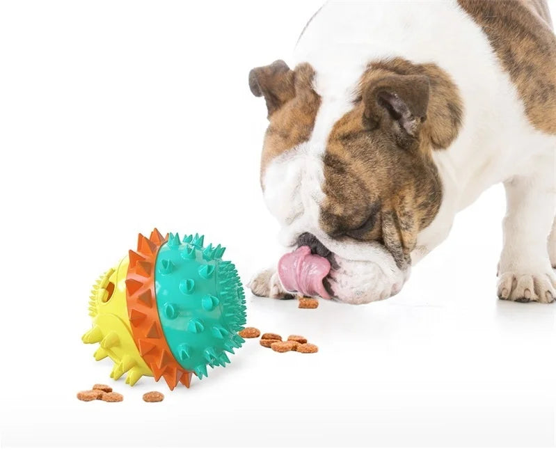 Hot Sale Pet Dog Training Toys Elastic Ball Leak Food Feeder Dog Chew Toys for Aggressive Chewers
