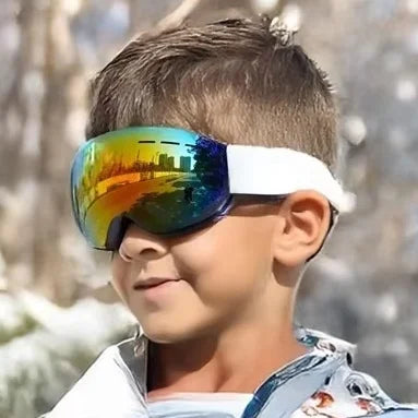 Fashionable Spherical Ski Goggles Double Layer Anti Fog High-definition Large Field of View Outdoor Skiing Windproof Goggles