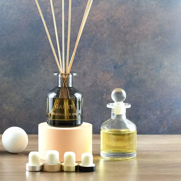 150ml 200ml Luxury Aromatherapy Black Clear Glass Reed Diffuser Bottles Indoor Liquid Scent Diffuser Bottle