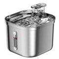 74oz/2.2L Automatic Pet Water Fountain Dog Dispenser Cat Water Fountain Stainless Steel with Water Level
