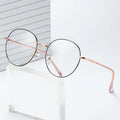 Computer Blue Light Blocking Round Unisex Eyeglasses Metal Optical Frames