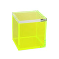 Square Neon Green Display Box Transparent Acrylic Candy Gift Box with Lid