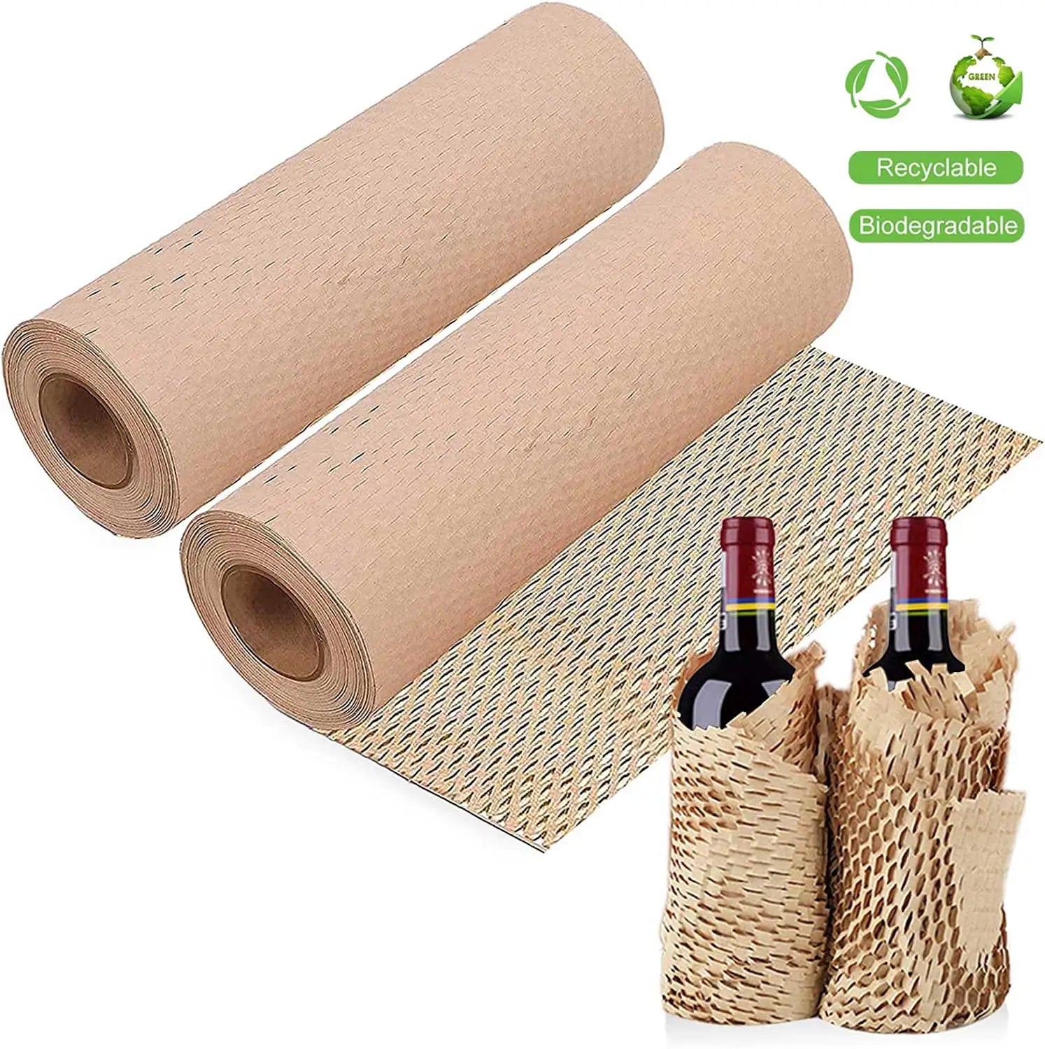 Good Stretchability Roll Filling Materials Honeycomb Liner Paper Rolls Kraft for Packaging Delicate and Fragile Items
