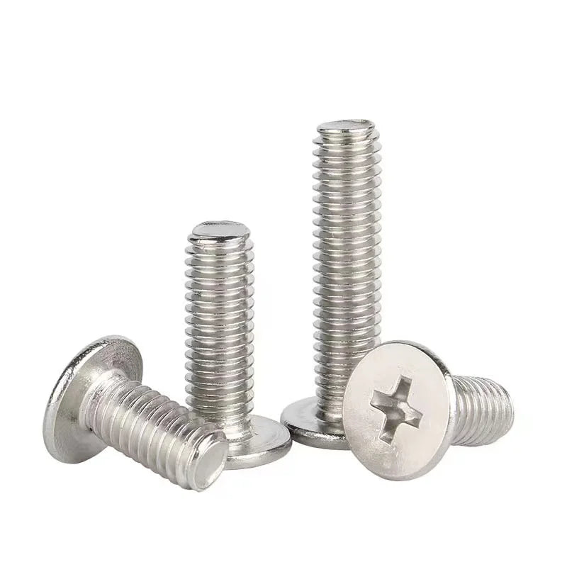Wholesale 304 Stainless Steel Cross Thin Flat Head CM Screws Mechanical Screws