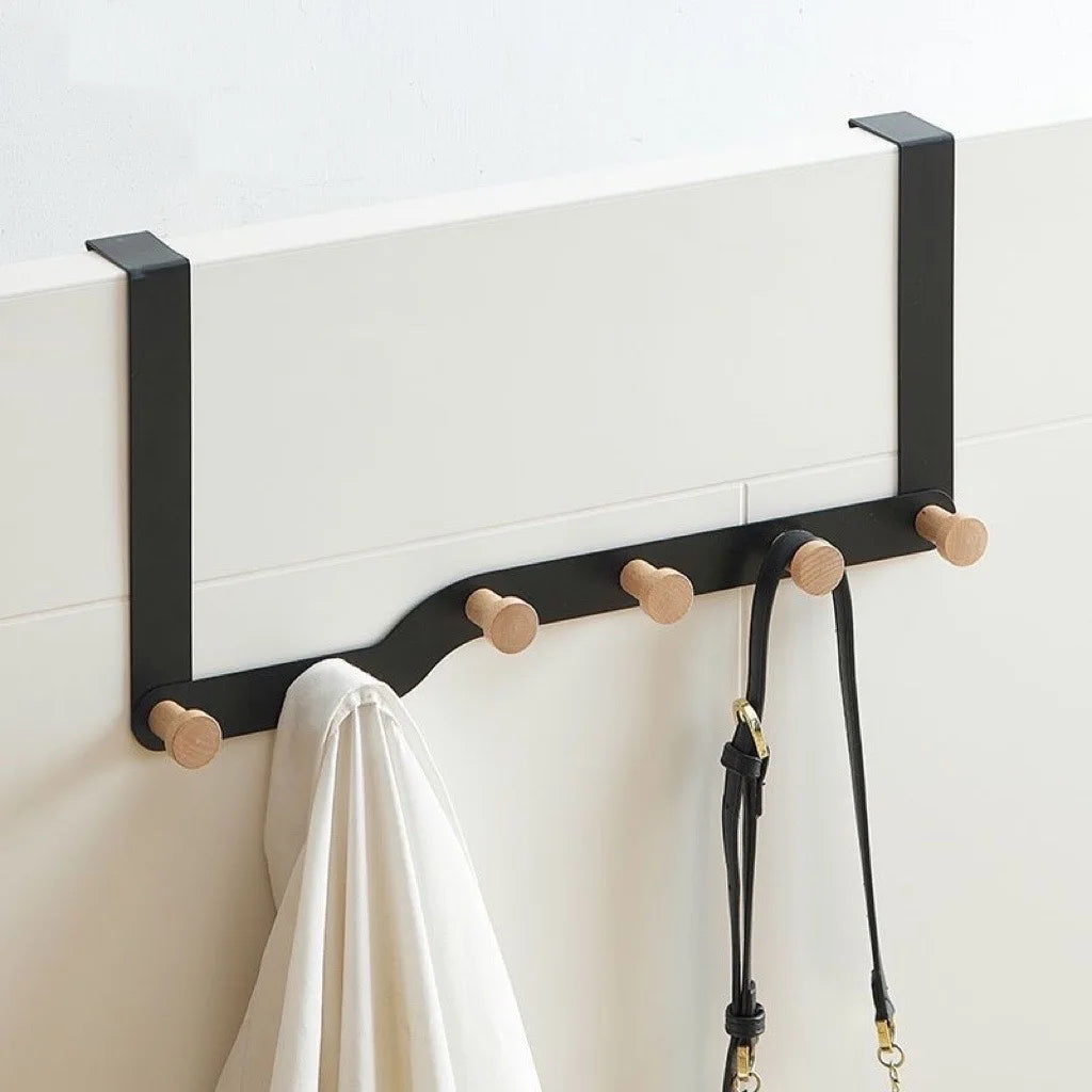 Sturdy Metal Over the Door Hook Door Hanger Hook Stainless Steel Door Coat Rack With 1/5/6/8 Coat Hooks for Hanging Decor