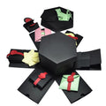 Hexagon 5 Layer 12 Sided Explosion Gift Box DIY Photo Album Surprise Box Wedding Anniversary Birthday Gift Box