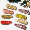 New Resin Flower Hair Clips Rose Daisy Real Flower Hair Clips Bangs Side Clips Hair Accessory