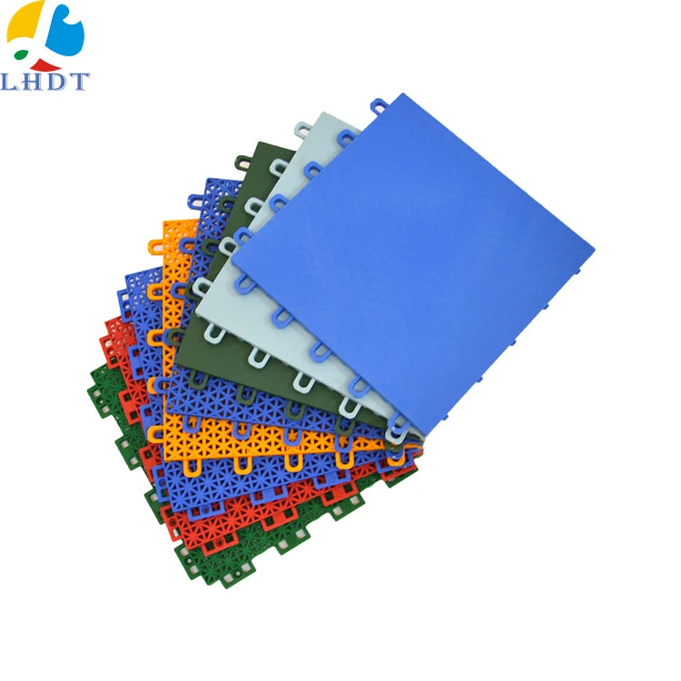 Free Sample Portable Tennis Badminton Basketball Volleyball Court Tiles PP Plastic Interlocking Sports Floor Artificial Grass