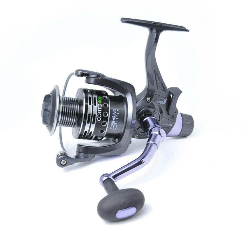 COTITO406 Double Brake Design Carp Fishing Reel Super Strong Spinning Reel Fishing Wheel