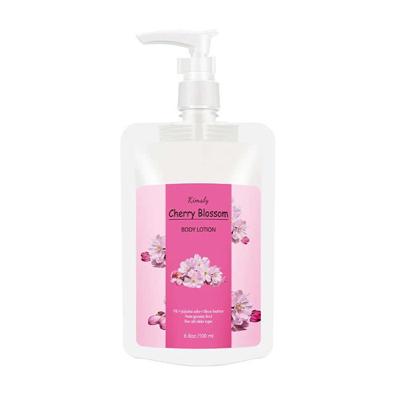 pink Cherry Blossom Natural Organic Body Lotion Skin Care Set for Women