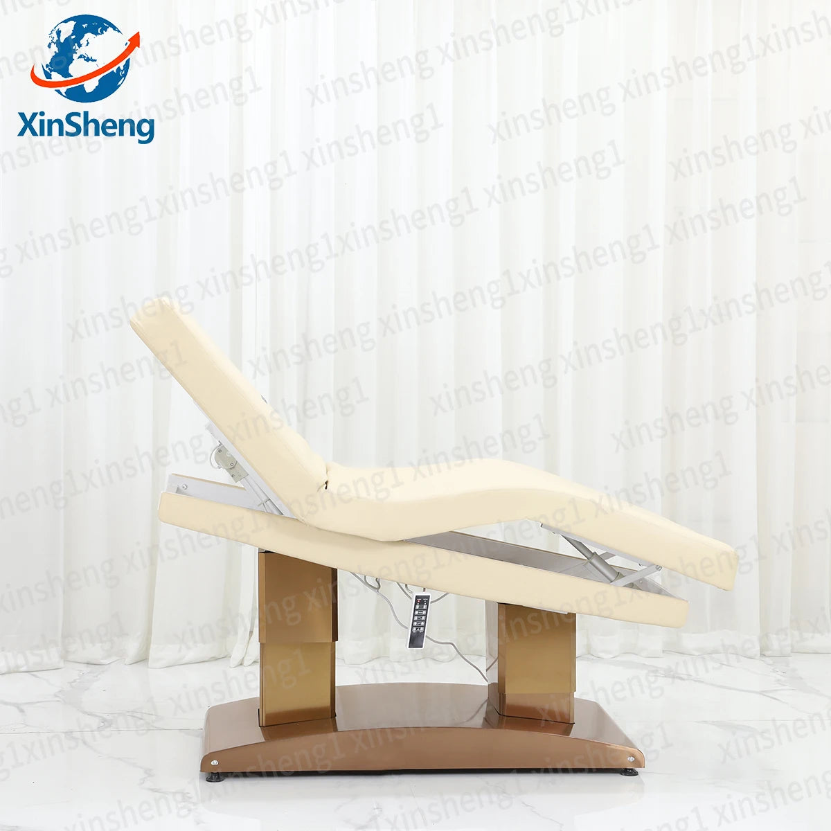 Beauty Parlour Furniture Spa Salon Luxury Double Columns Electric Beauty Bed Automatic Massage Tables